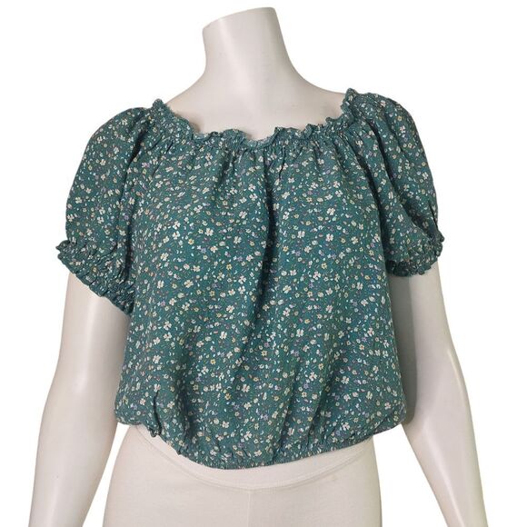 Woman's American Eagle Backless Tie-Back Floral Cropped Top sz Large - Picture 1 of 12